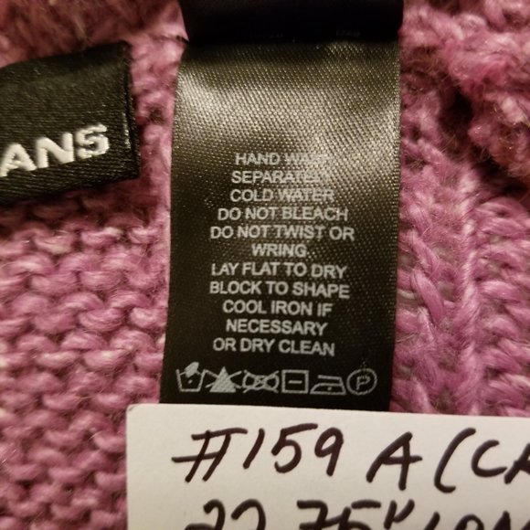 #159A N W/O T DKNY JEANS mauve alpaca cardigan Small - Picture 8 of 8
